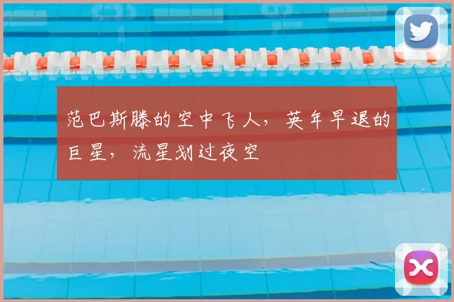 范巴斯滕的空中飞人，英年早退的巨星，流星划过夜空